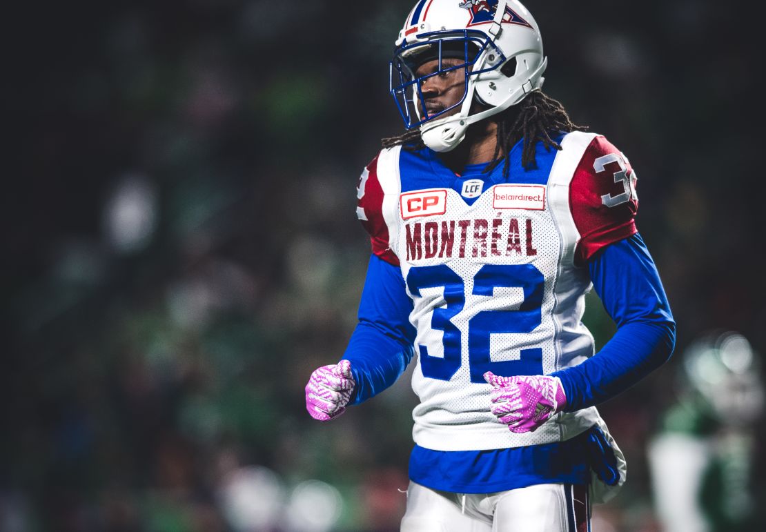 Campbell turning out for the Montreal Alouettes in the CFL.