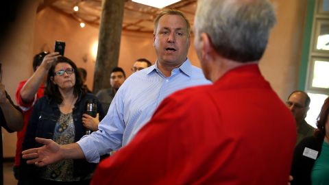 Rep. Jeff Denham talks with constituents during a casual "Coffee and Conversation"