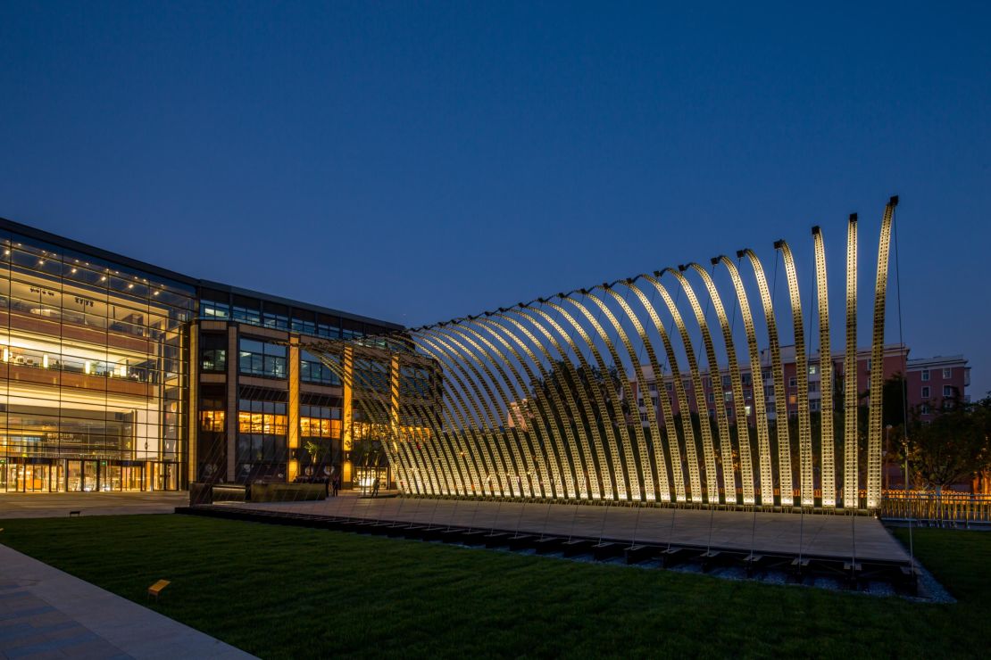 Serpentine Pavilion Beijing 2018 designed by Jiakun Architects, WF Central, Beijing. The temporary pavilion will be open to the public from May 30 to October 31, 2018.