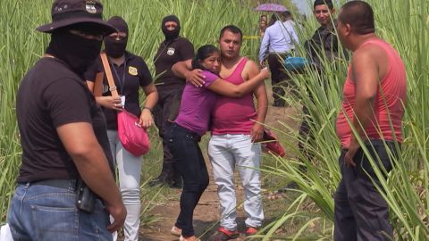 The scene at the side of a highway where Jennifer Landaverde, 22, was found dead.