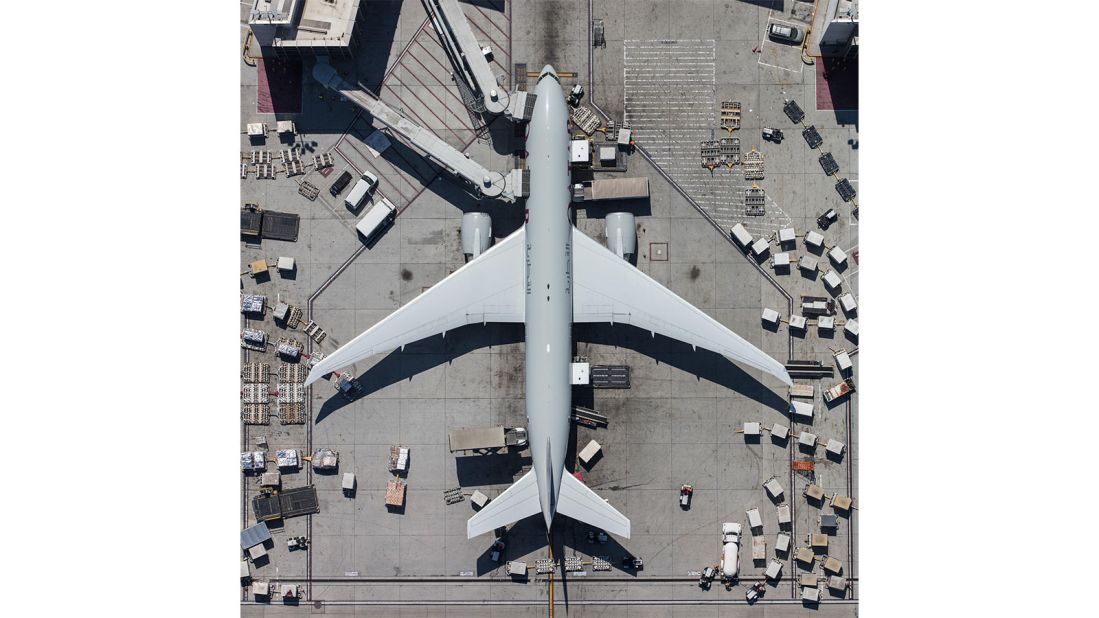 <strong>Social media takeover:</strong> Kelley shares his series on Instagram, where it has been well-received by photographers and aviation enthusiasts alike. <em>Pictured here: 777-200 at LAX</em>