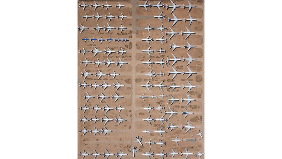 <strong>Story arc:</strong> The images are part of his photo series called "Life Cycles." <em>Pictured here: The boneyard at Southern California Logistics Airport (VCV)</em>