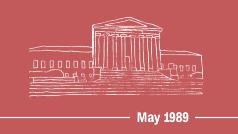 May 1989 -- The <a href="http://caselaw.findlaw.com/us-supreme-court/490/228.html" target="_blank" target="_blank">Supreme Court rules</a> that discrimination based on "sex stereotyping" -- such as denying a promotion to a woman because she's not feminine enough -- violates the Civil Rights Act of 1964.