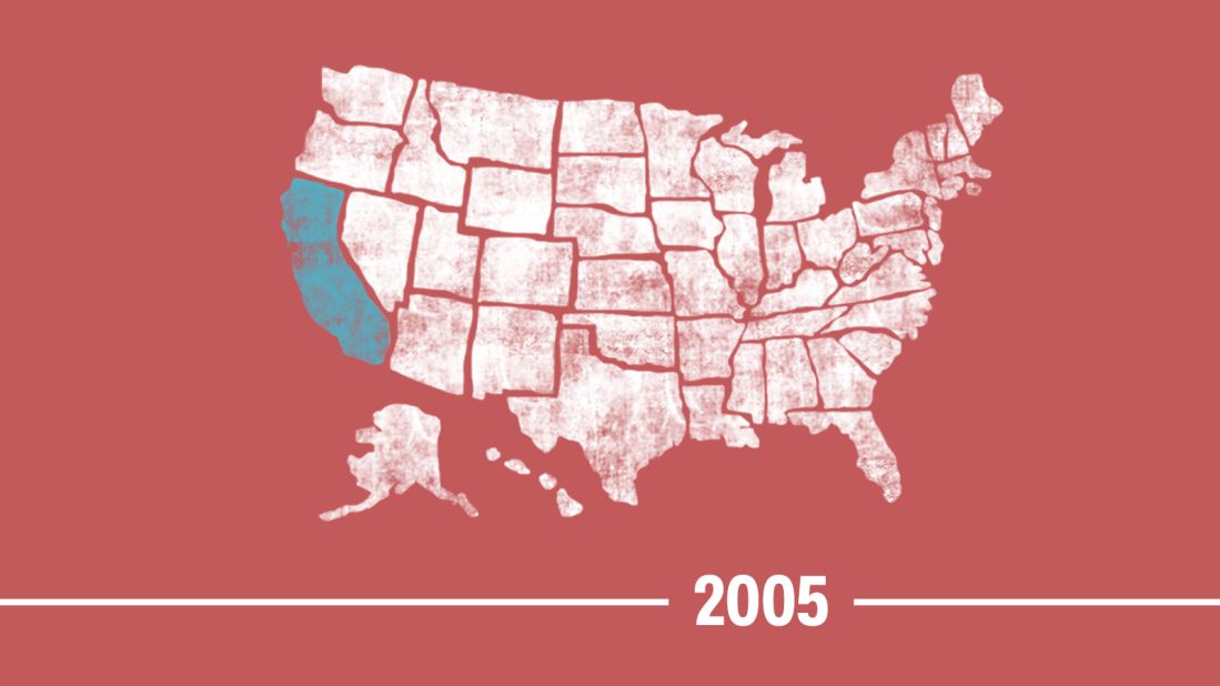 2005 -- California becomes the first state to <a href="http://www.leginfo.ca.gov/pub/05-06/bill/asm/ab_1551-1600/ab_1586_bill_20050929_chaptered.html" target="_blank" target="_blank">prohibit health care plans from discriminating</a> based on gender identity or expression. 