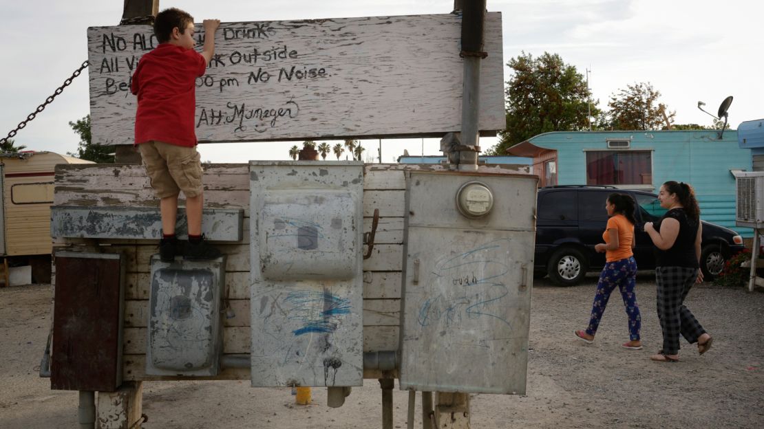 Immigrants work long hours for little pay on farms in California's Central Valley, where poverty rates are much higher than the state average.