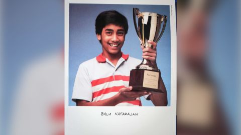Balu Natarajan poses in 1985 after winning the Scripps National Spelling Bee.