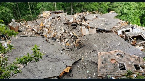 A search and rescue ensued after two people were reported in the structure in Boone, North Carolina.