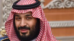 Saudi Crown Prince Mohammed bin Salman attends a meeting with Lebanon's Christian Maronite patriarch on November 14, 2017, in Riyadh.
Saudi Arabia's King Salman hosted the head of the Lebanese Maronite church Beshara Rai, a historic first at a time when Riyadh is stepping up the pressure on Iran-backed Hezbollah. / AFP PHOTO / Fayez Nureldine        (Photo credit should read FAYEZ NURELDINE/AFP/Getty Images)