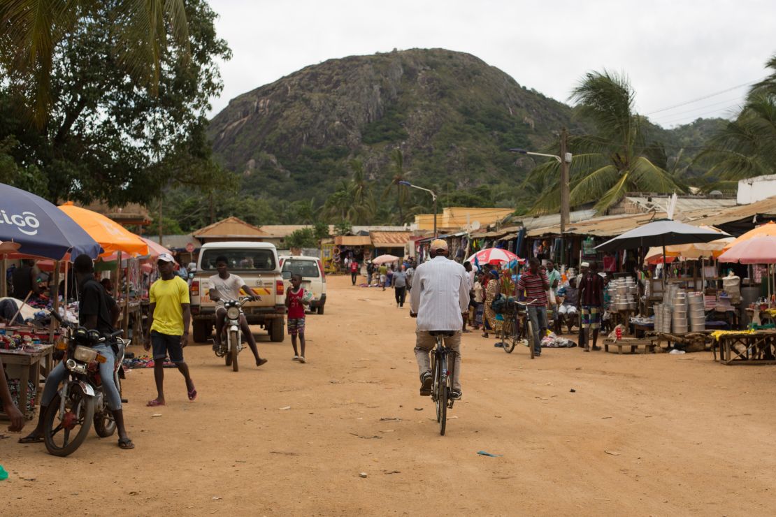 A main street in the Mozambican city of Montepuez. The town is called "El Dorado" by locals. It's located midway between Niassa Reserve and Pemba, and surrounded by mining operations. It's also known as a hub for illegal trade.