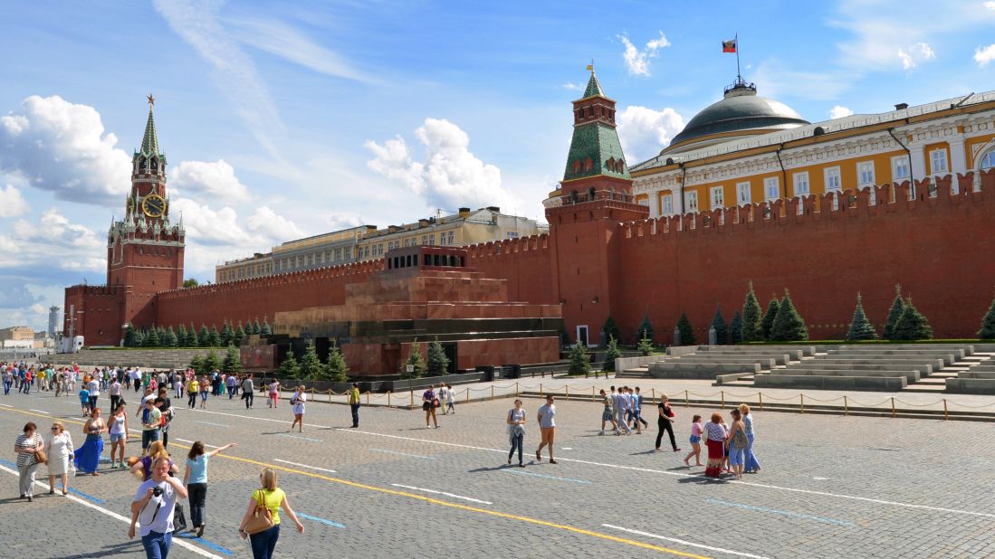 <strong>Lenin's mausoleum:</strong> Red Square is full of places for tourists to see, including the Spasskaya Tower (which holds a giant clock) and Vladimir Lenin's Mausoleum.  Some may find it a bit ghoulish to look at a preserved body, but it's also a chance to glimpse a man who changed history. 