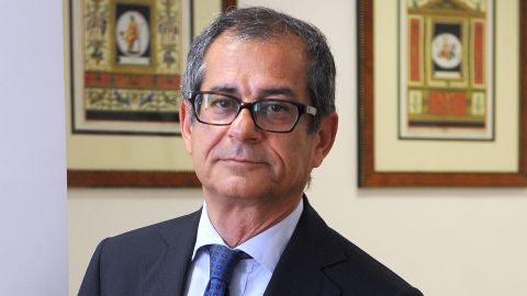 Italy's new economy minister Giovanni Tria 
