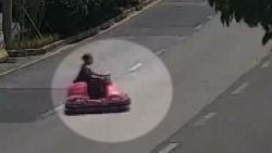 woman pulled over driving bumper car two