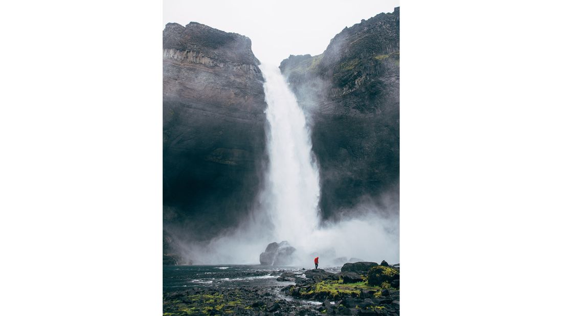<strong>Haifoss, Iceland</strong>: For many, the appeal of Lolos' work is the way he captures the scale and grandeur of nature. "If you want to evoke the immensity of the mountains [...] include some kind of model in your frame, just to give a sense of scale."