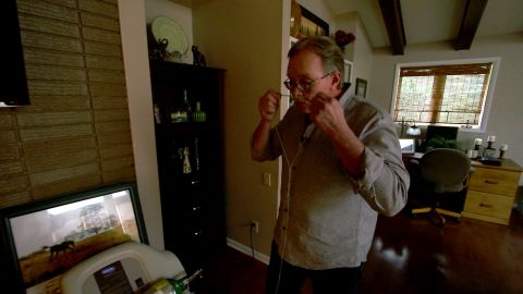 Fleming often has to take supplemental oxygen through a tube in his nose.