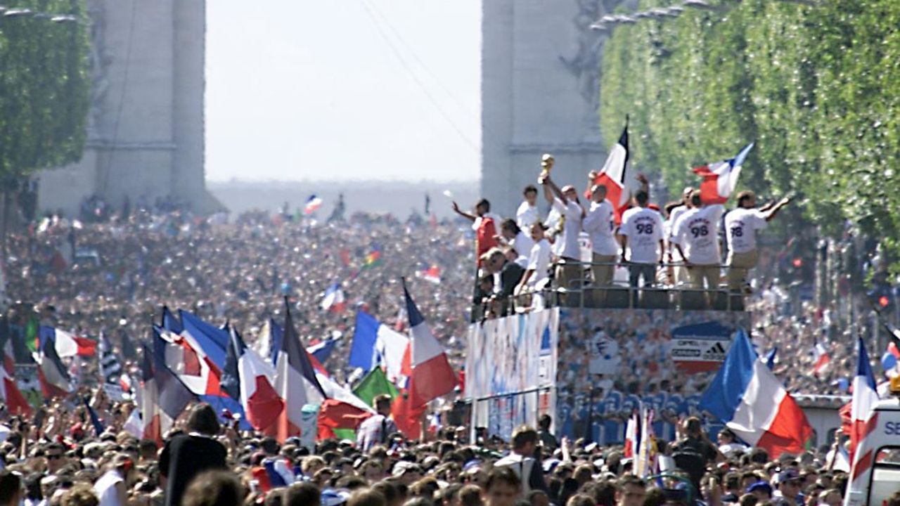 More than a million people flocked to the Champs Elysees to celebrate France's win.