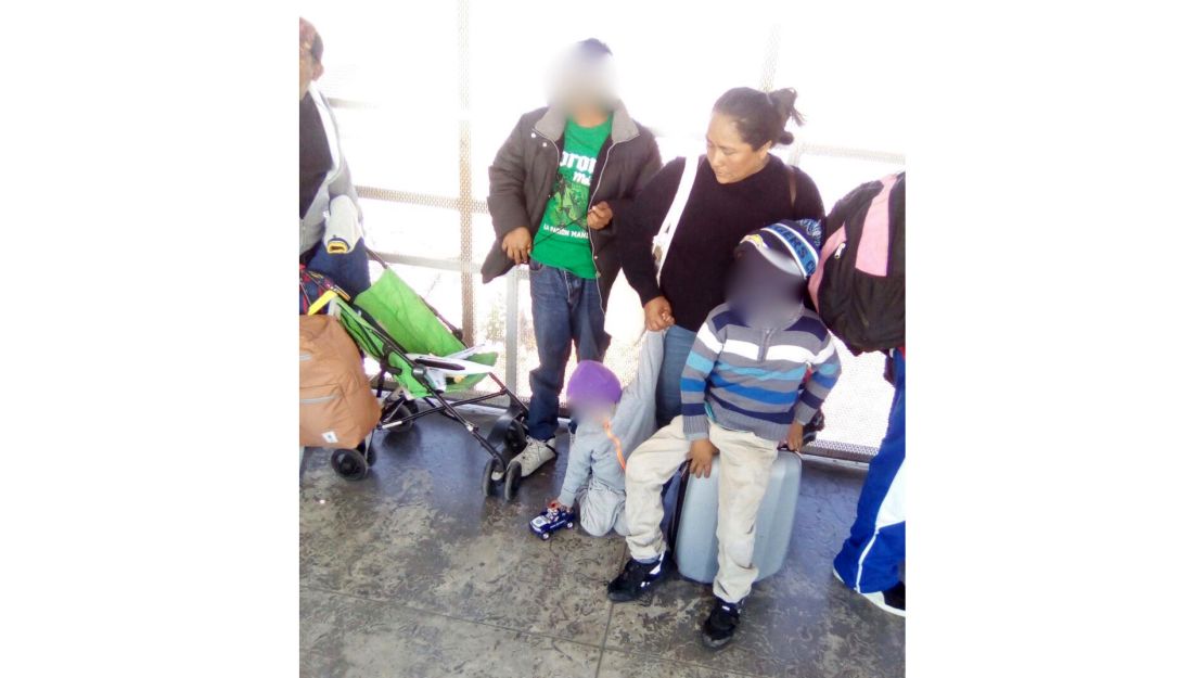 Maria and her three youngest children wait at the San Ysidro Port of Entry to the United States shortly before requesting asylum.
Source: Ignacio Villatoro