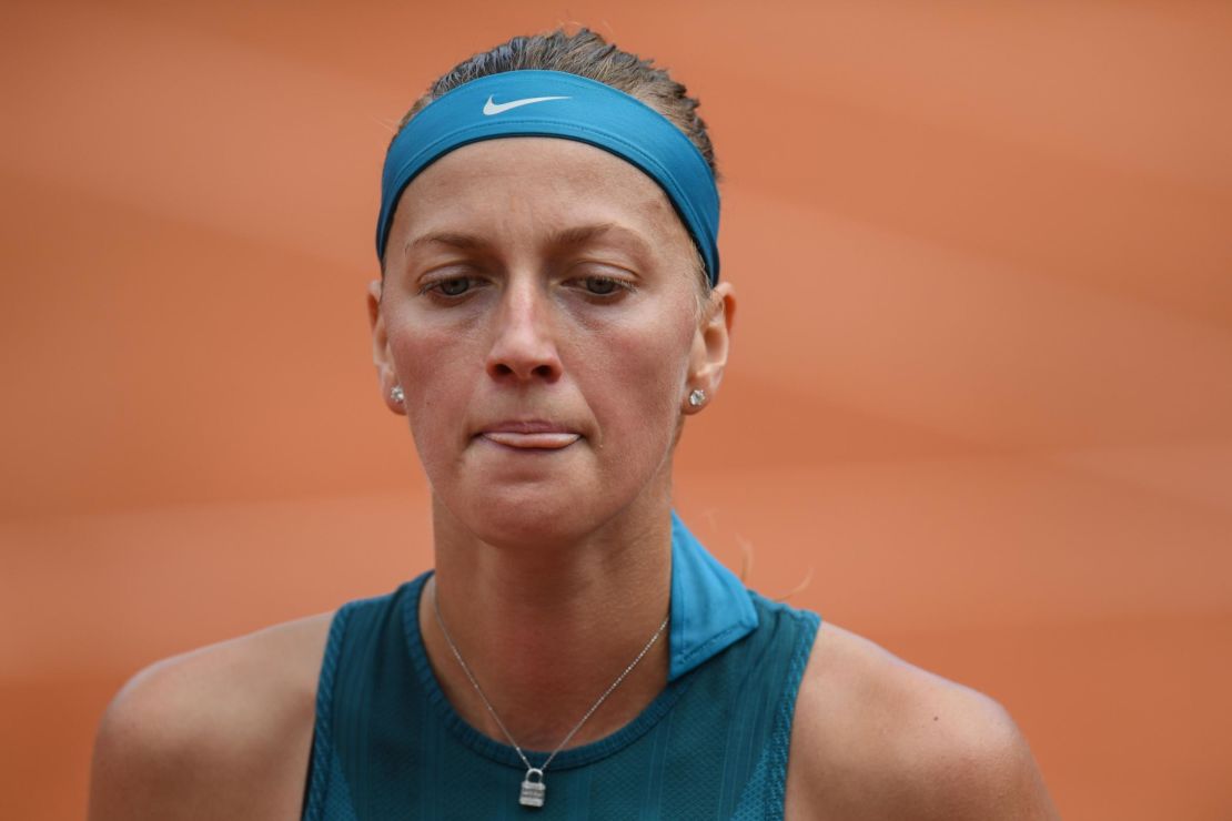 Petra Kvitova's 13-match winning streak came to an end.
