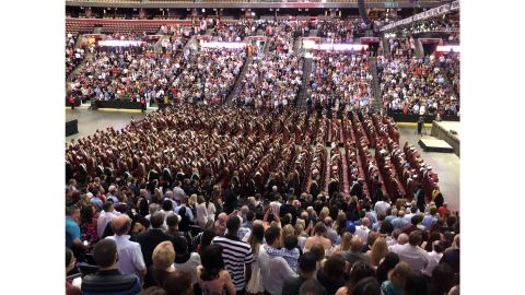 Students attend graduation at the BB&T Center on Sunday, June 3, 2018.