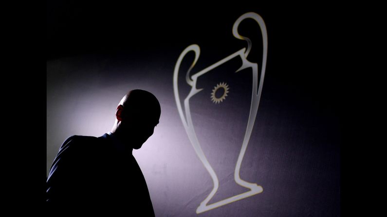 Zinedine Zidane, manager of Real Madrid, walks down the tunnel following his side's victory in the UEFA Champions League Final between Real Madrid and Liverpool on Saturday, May 26, in Kiev, Ukraine. Less than a week later, <a href="index.php?page=&url=http%3A%2F%2Fbleacherreport.com%2Farticles%2F2778783" target="_blank" target="_blank">Zidane shocked the soccer world</a> by announcing he would be stepping down as manager. 