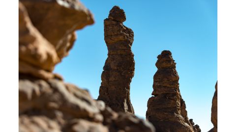 Carved by the elements, some of Al-Ula's rocks have taken on surprisingly sculptural -- and human-like -- forms.