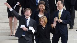 Conservative Christian baker Jack Phillips waves to supporters outside the Supreme Court building December 5, 2017 in Washington, DC. Craig and Mullins filed a complaint with the Colorado Civil Rights Commission after conservative Christian baker Jack Phillips refused to sell them a wedding cake for their same-sex ceremony..Photo by Olivier Douliery/Abaca Press (Newscom TagID: sipaphotosseven621897.jpg) [Photo via Newscom]