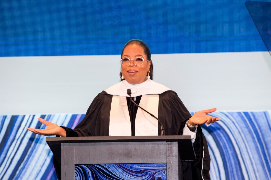 Oprah Winfrey speaks at the SCAD commencement in Atlanta.