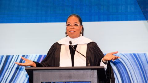 Oprah Winfrey speaks at the SCAD commencement in Atlanta.