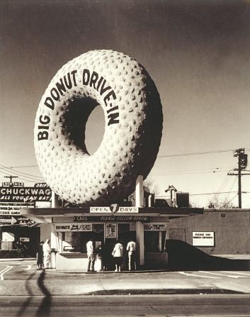 Big Donut Drive-In, at 805 West Manchester Boulevard in Inglewood, 1955.