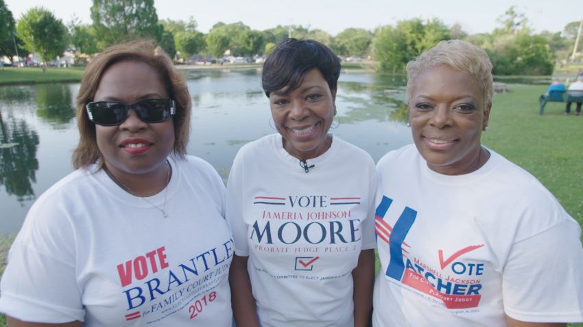 Clotele Hardy Brantley, Jameria Moore and Marshell Jackson Hatcher are running for judicial seats in Jefferson County, Alabama. They're also best friends.