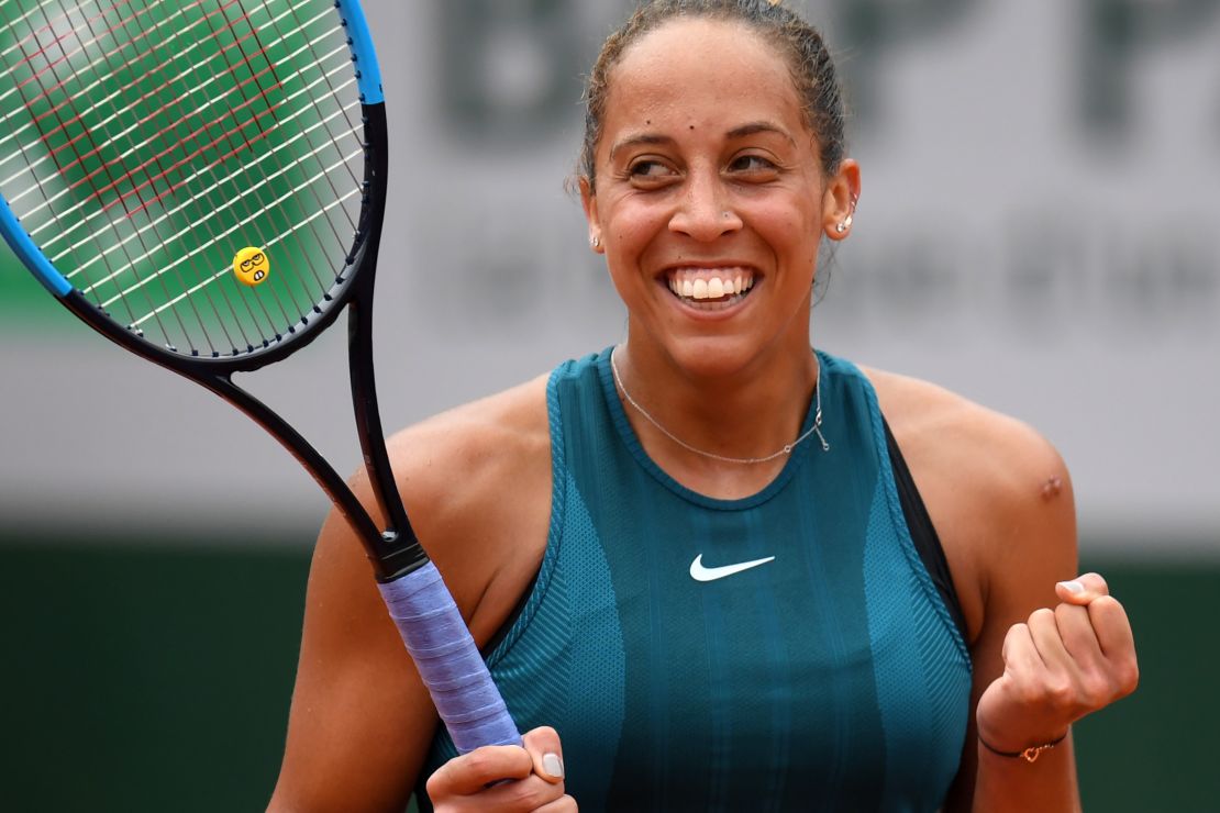 Madison Keys advanced to a first French Open semifinal. 