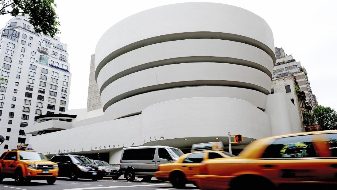 <strong>Guggenheim Museum:</strong> One of Wright's most famous commissions was this New York City art museum, originally intended to be a pinky-red color.
