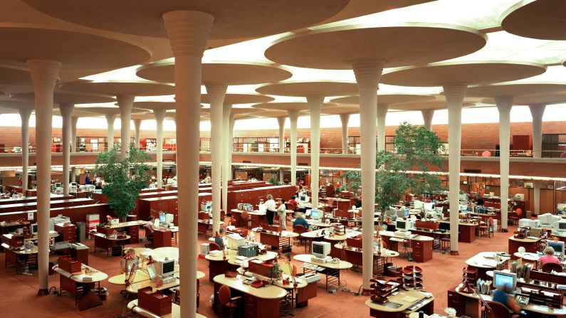 <strong>SC Johnson:</strong> Employees of SC Johnson company in Racine, Wisconsin, still work in an office and sit in chairs designed by Wright. 