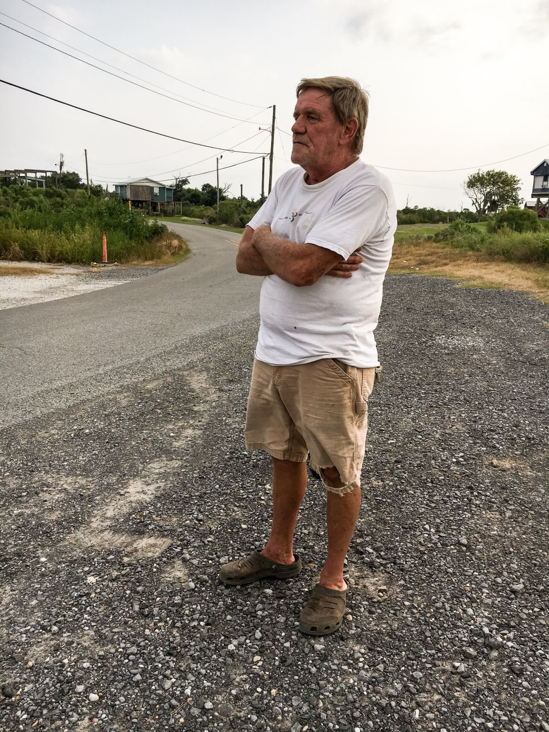 Johnny Tamplet of Isle de Jean Charles says he won't leave his home.