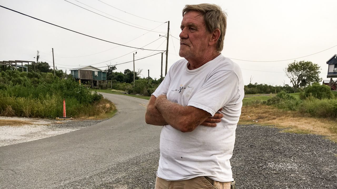 Johnny Tamplet of Isle de Jean Charles says he won't leave his home.