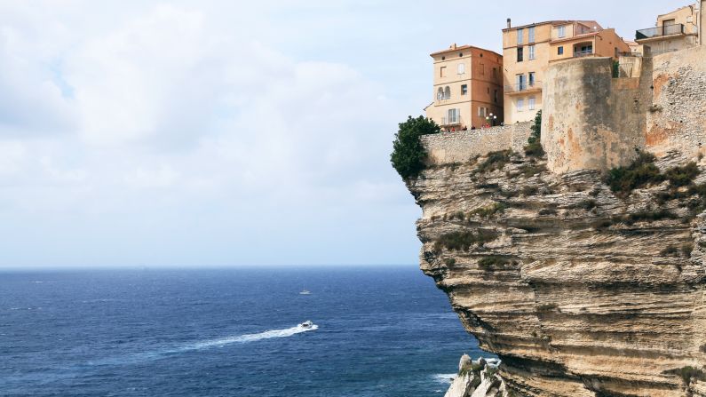 <strong>Dramatic setting: </strong>Bonifacio is separated from the Italian island of Sardinia by the 11-kilometer-long Strait of Bonifacio, which takes it name from the ancient town.