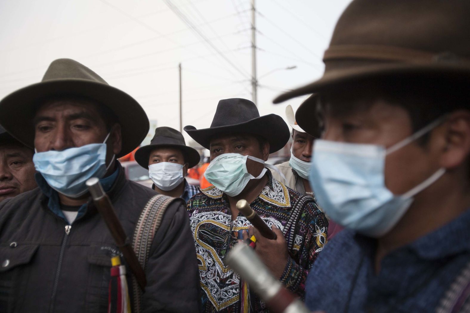 Indigenous authorities prepare to join the rescue effort in Escuintla on June 5.