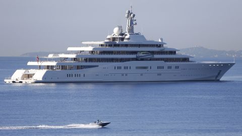 The yacht of Russian billionaire Roman Abramovitch, the Eclipse, is seen moored on September 4, 2013 near the Nice's harbor, French riviera. 