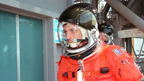 Pedro Duque of Spain, representing the European Space Agency, is pictured in 1998.