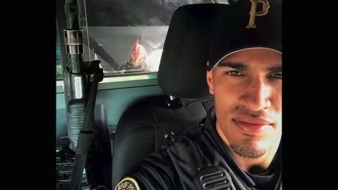 Officer picks up chicken