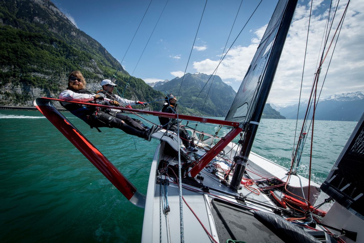 "For a long time, I've been watching the extraordinary performance of foiling sailing boats...but it is still an evolving area, and I've always found that there is something missing," said Eric Monnin.