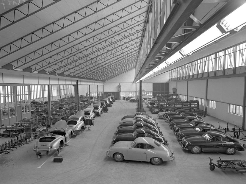 After getting road approval for the 356 in June 1948, production on the car began at the company's production facility near Stuttgart, Germany.