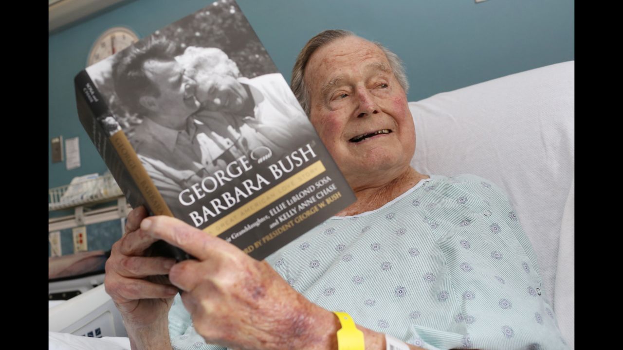 Former US President George H.W. Bush, <a href="https://www.cnn.com/2018/06/04/politics/george-hw-bush-hospital/index.html" target="_blank">in a Maine hospital</a> to be treated for low blood pressure, passes the time by reading a book about his relationship with his late wife, Barbara. "Enjoying a great book and a wonderful walk down memory lane this morning," <a href="https://twitter.com/GeorgeHWBush/status/1002586726483877890" target="_blank" target="_blank">Bush tweeted on Friday, June 1.</a> "Yet another reminder of just how lucky I have been in life." <a href="https://www.cnn.com/2018/04/17/politics/barbara-bush-dies/index.html" target="_blank">Barbara Bush died in April</a> at the age of 92.