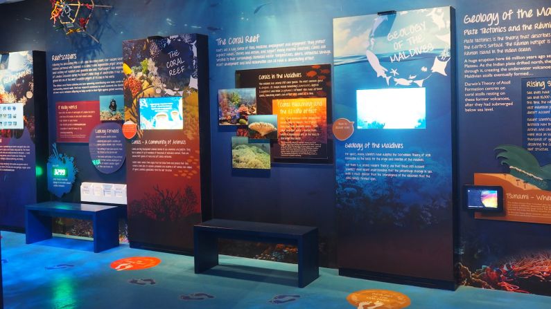 <strong>Onsite education:</strong> Four Seasons Landaa Giraavaru's Marine Discovery Centre aims to educate guests about the challenges the Maldives is up against in the face of climate change and rising sea levels, as well as the animals that call its waters home.  