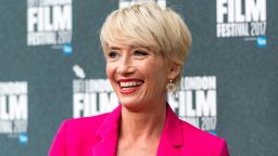 LONDON, UNITED KINGDOM - OCTOBER 06: Actress Emma Thompson attends The Meyerowitz Stories' UK premiere within The London Film festival in London, United Kingdom on October 06, 2017. (Photo by Ray Tang/Anadolu Agency/Getty Images)