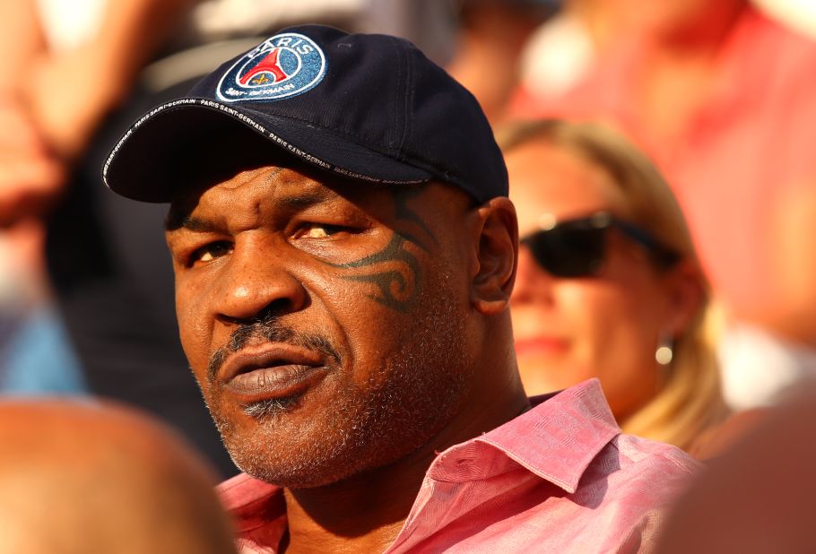 Former heavyweight boxing champion Mike Tyson was at Roland Garros watching Williams beat Julia Goerges in the third round.