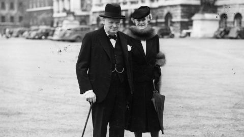 Winston Churchill and his wife, Clementine, on their way to No. 10 Downing Street shortly after he became prime minister. 