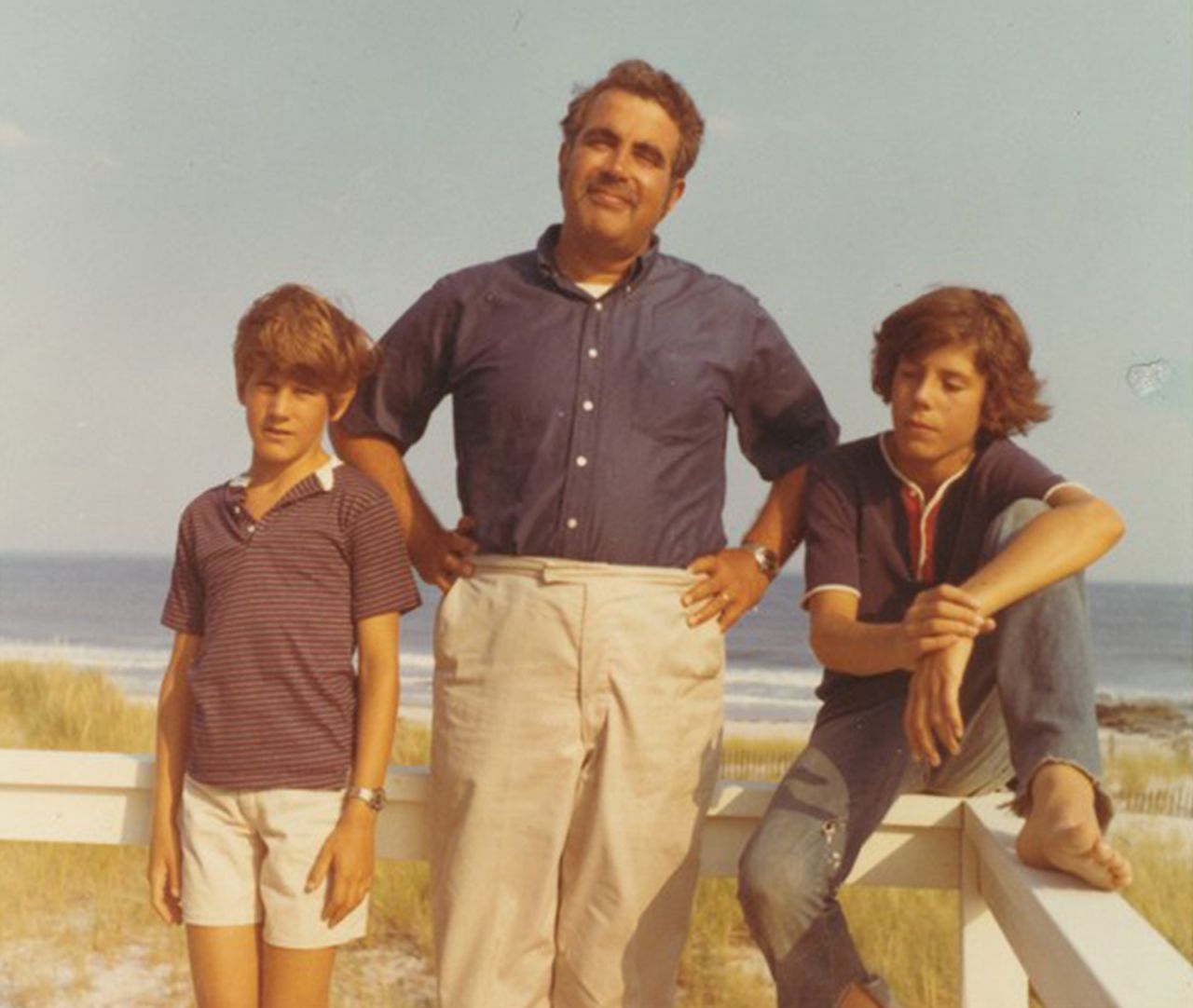 A young Bourdain, right, takes a photo with his dad, Pierre, and his brother, Christopher, on New Jersey's Long Beach Island in 1970. Pierre Bourdain was a music executive with Columbia Records. His wife, Gladys, was an editor for The New York Times.