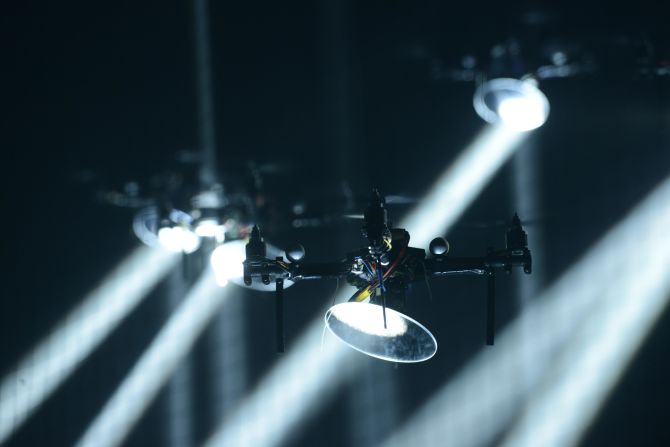 Working with Saatchi & Saatchi MLF created a live theatrical performance with quadrotor drones.