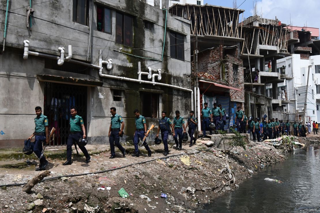 Bangladesh police conduct a drive against narcotics in Dhaka on June 5, 2018.