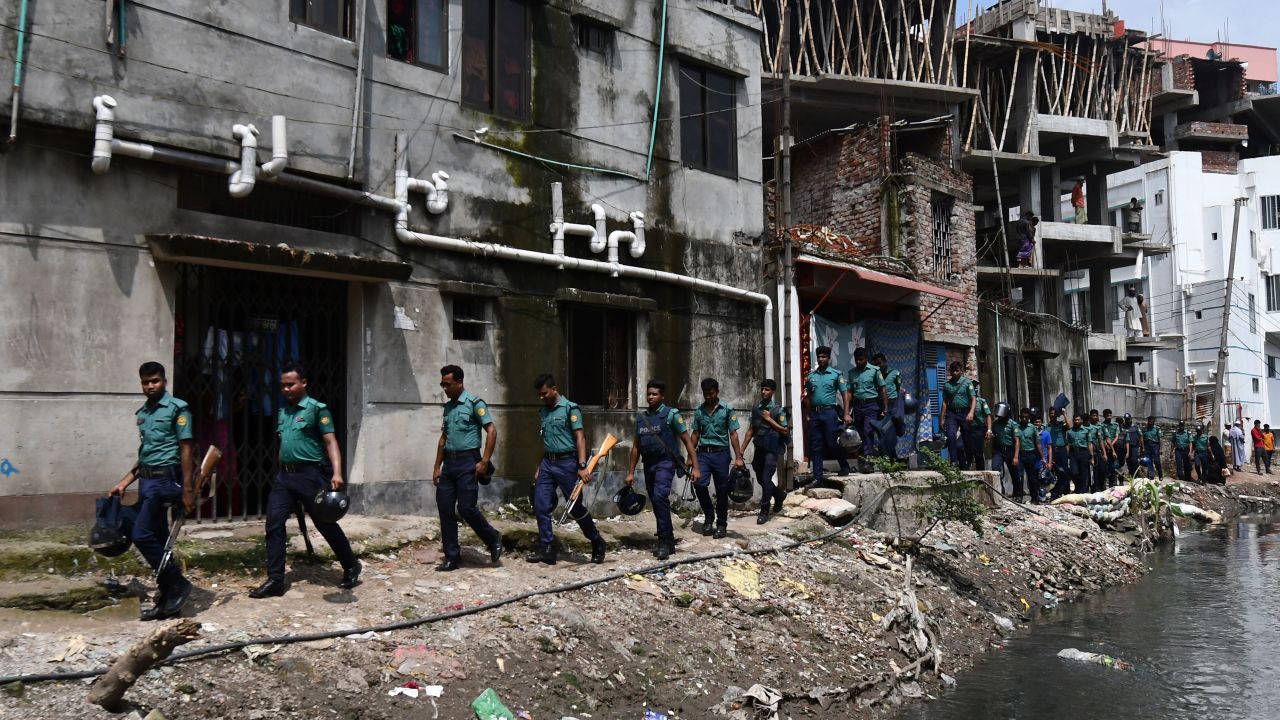 Bangladesh police conduct a drive against narcotics in Dhaka on June 5, 2018.